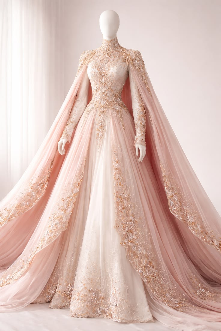 Royal Blush Pink Luxury Gown 👗✨ _ Elegant Princess Dress Aesthetic 💖